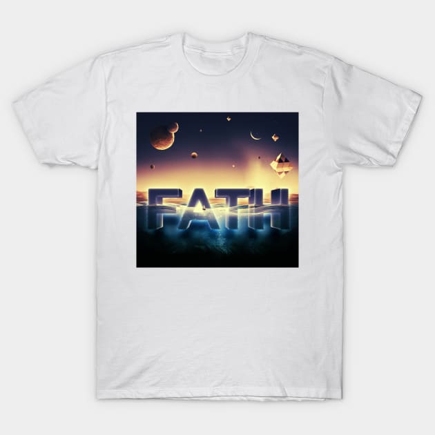 Faith is What Helps Us T-Shirt by SweetMay